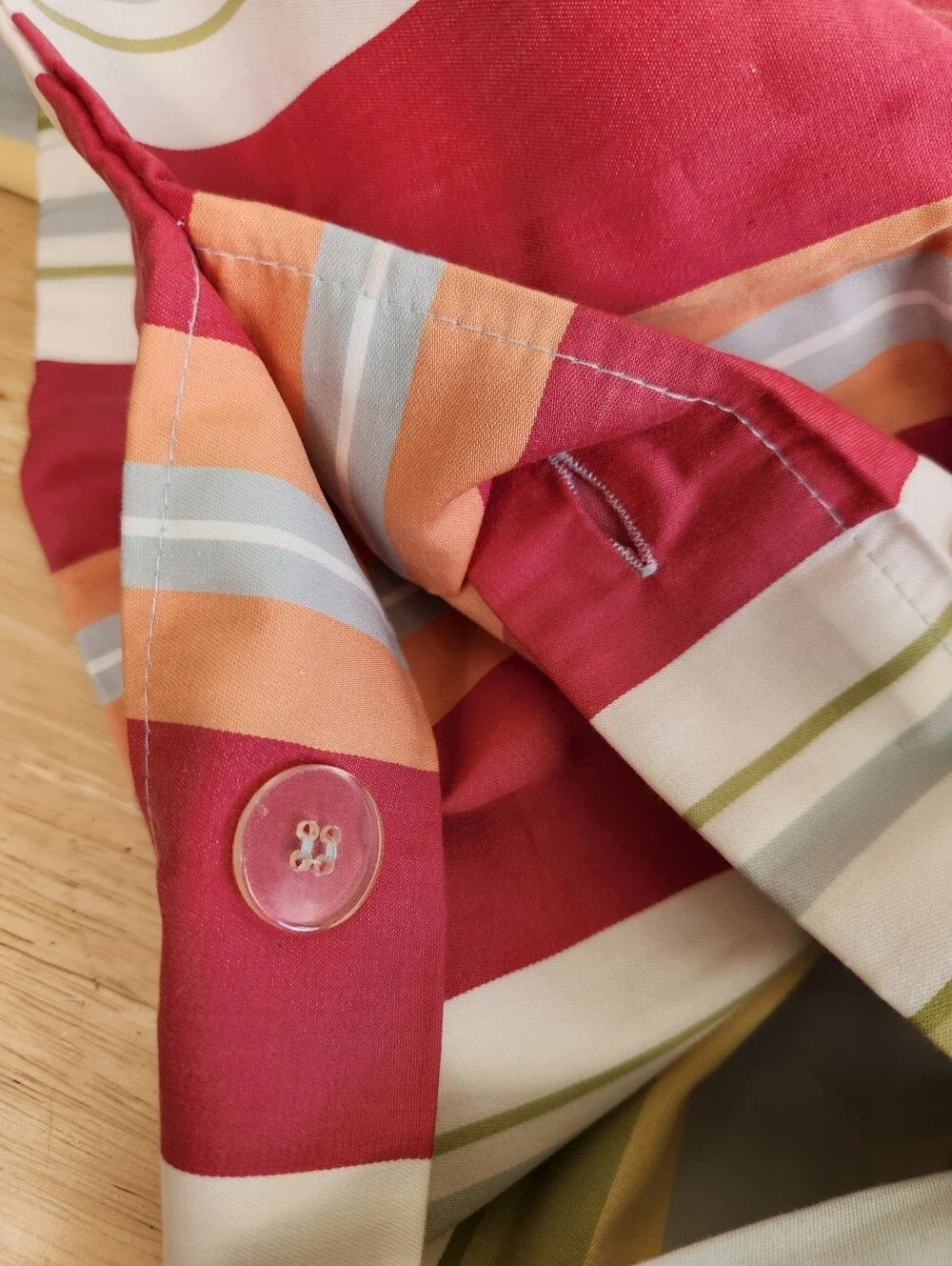 Pottery Barn Marin Striped Duvet Cover Sz F/ Q Bright Colorful Beach Modern NOS